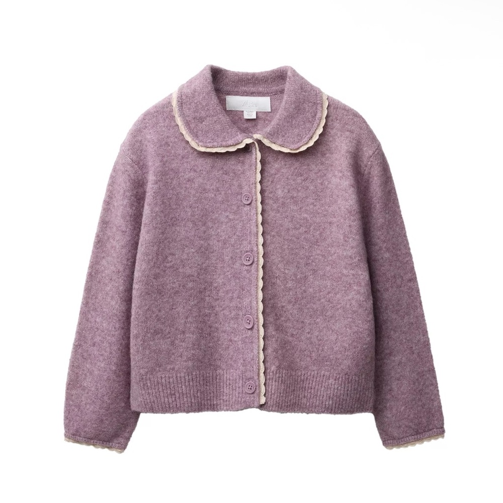 LACE TRIM CARDIGAN - Picture 1 of 1